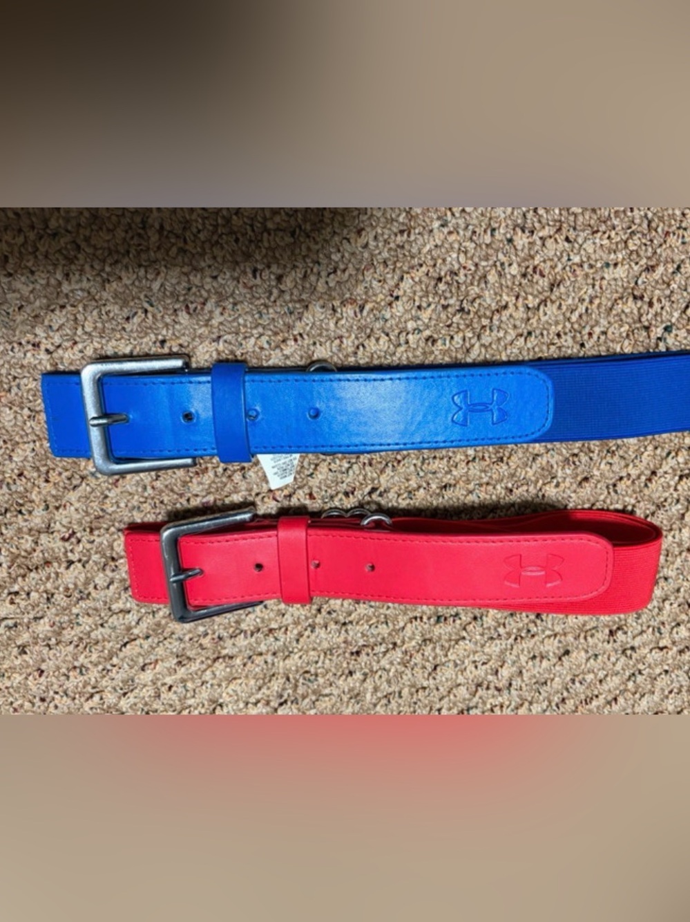 Youth Adjustable Elastic baseball Belts - Blue and Red